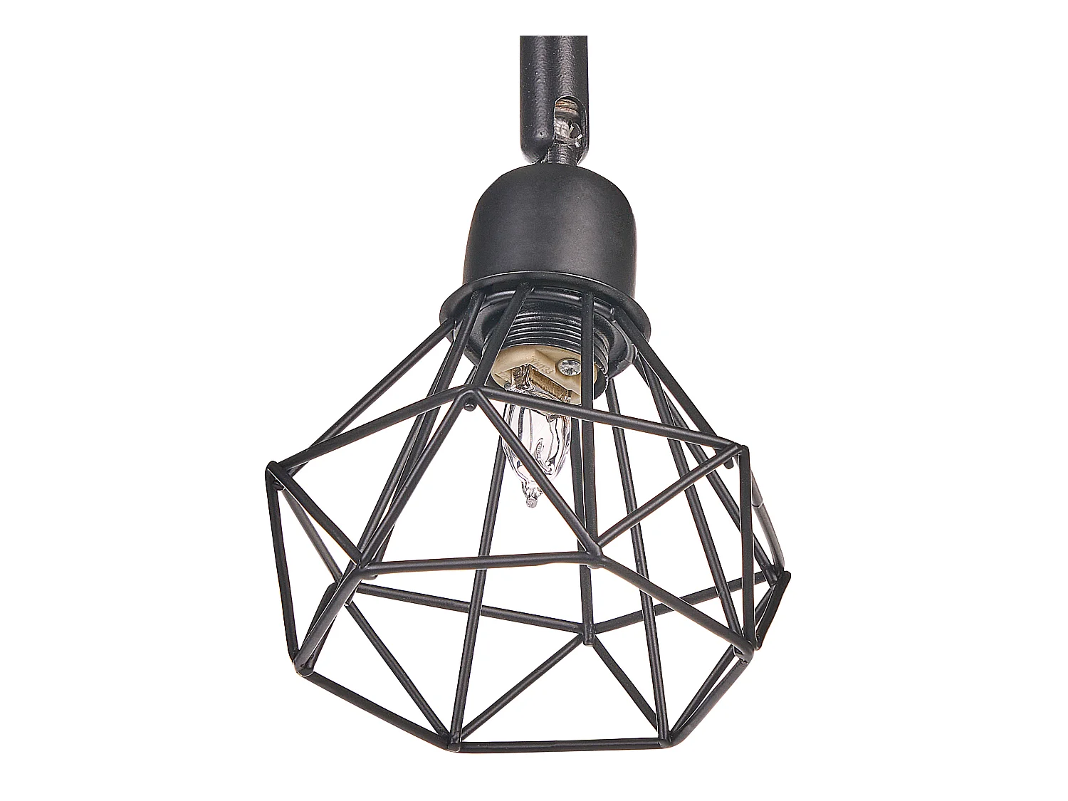 Moderne Deckenlampe Metall Lampenschirm in Diamantenform schwarz Erma