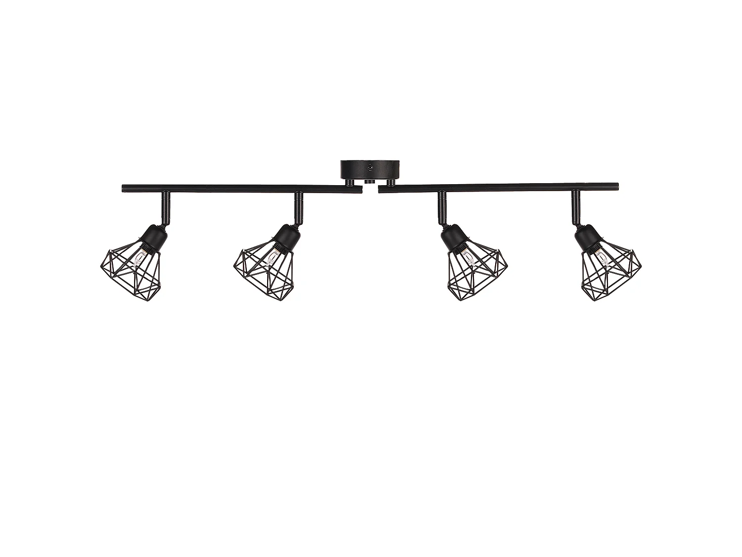 Spotlight med 4 lampor ERMA Justerbar Metall Svart