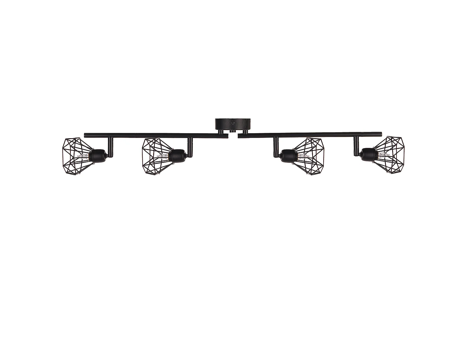 Spotlight med 4 lampor ERMA Justerbar Metall Svart
