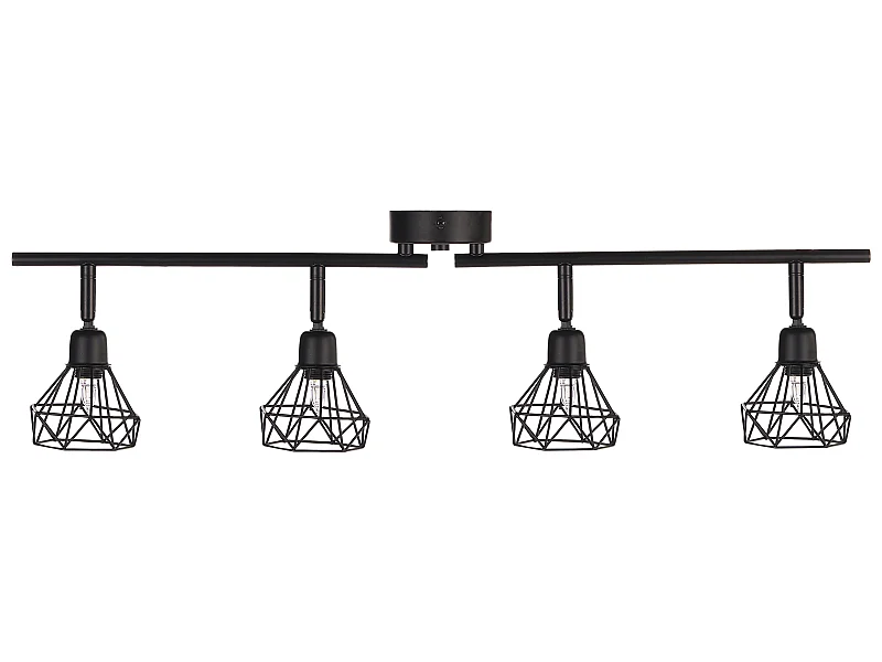 Spot à 4 lumières ERMA Réglable Métal Noir