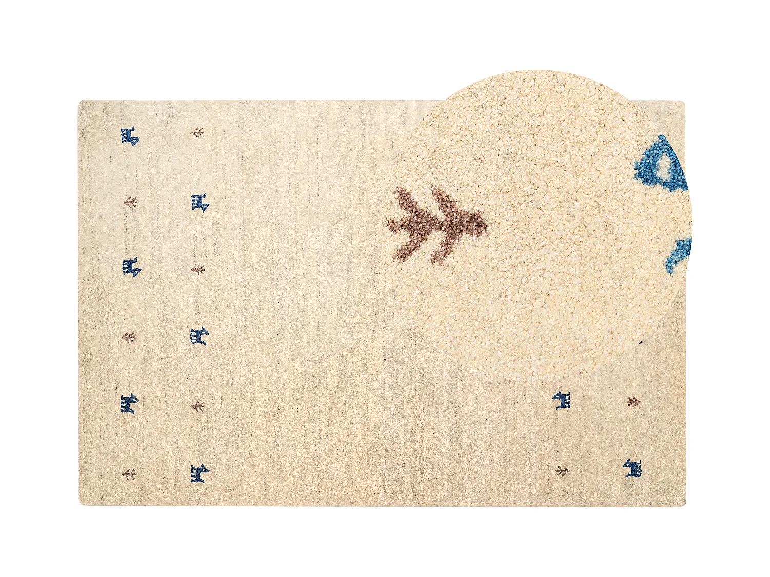 Vloerkleed gabbeh beige 200 x 300 cm YALI