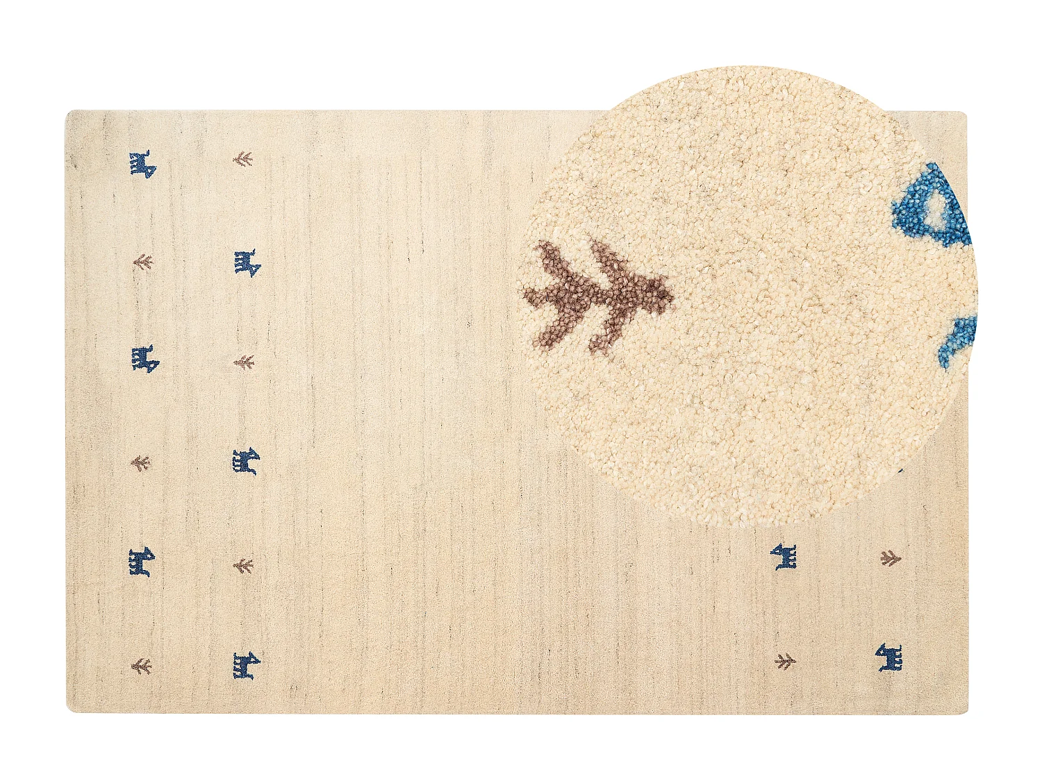 Vloerkleed gabbeh beige 200 x 300 cm YALI