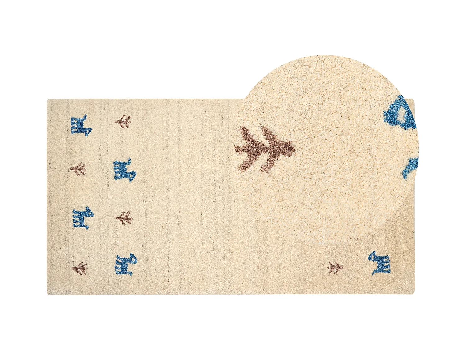 Tapis YALI Multicolore 80 x 150 cm Laine Tapis persan