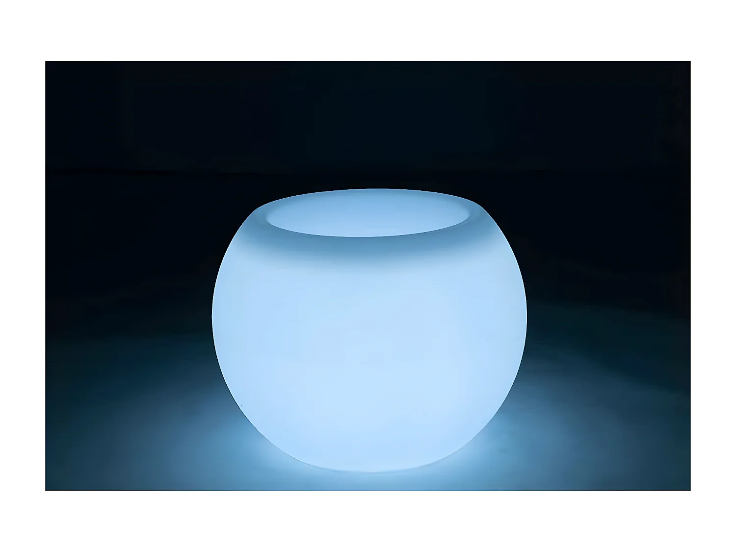 Lampe d'Extérieure & Pot de Fleurs "Outdoor" 56cm Blanc