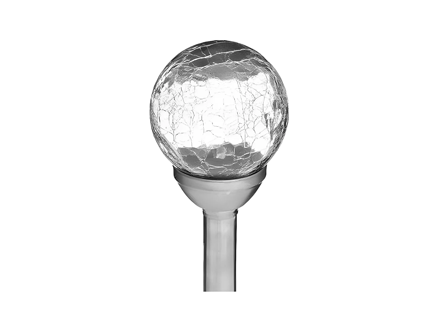 Balise Solaire Inox "Verre" 36cm Argent