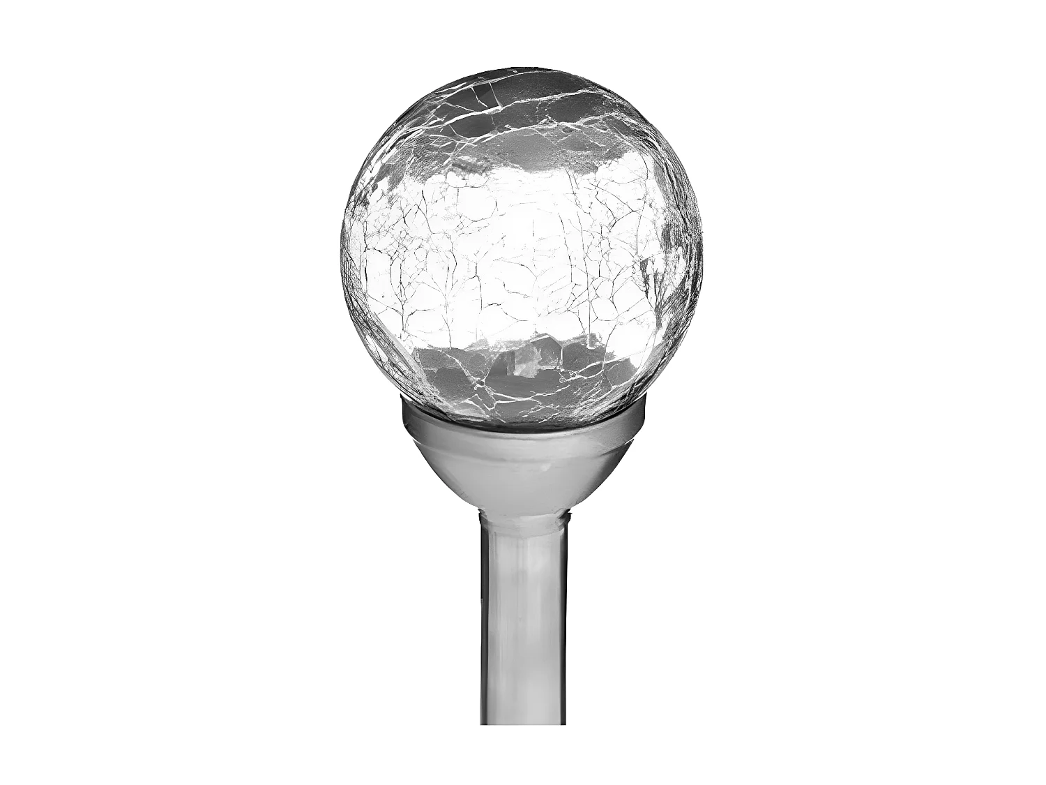 Balise Solaire Inox "Verre" 36cm Argent