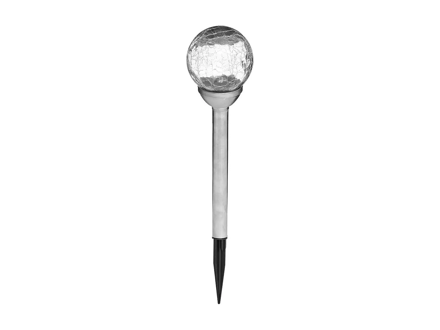 Balise Solaire En Inox "Craquelé" 42cm Argent