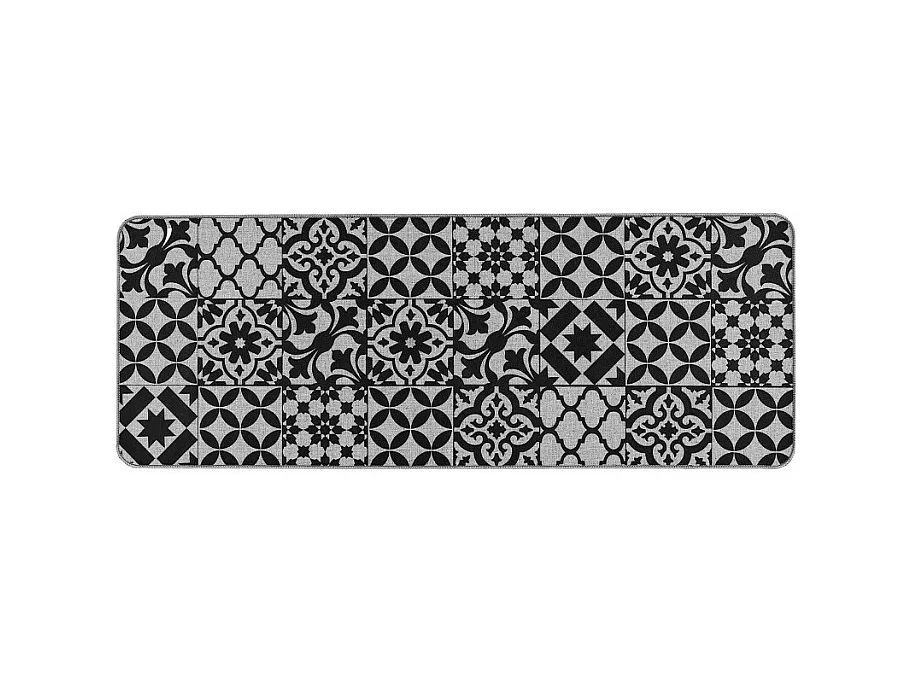 Tapis Tissé Imprimé "Bizancia" 45x120cm Gris