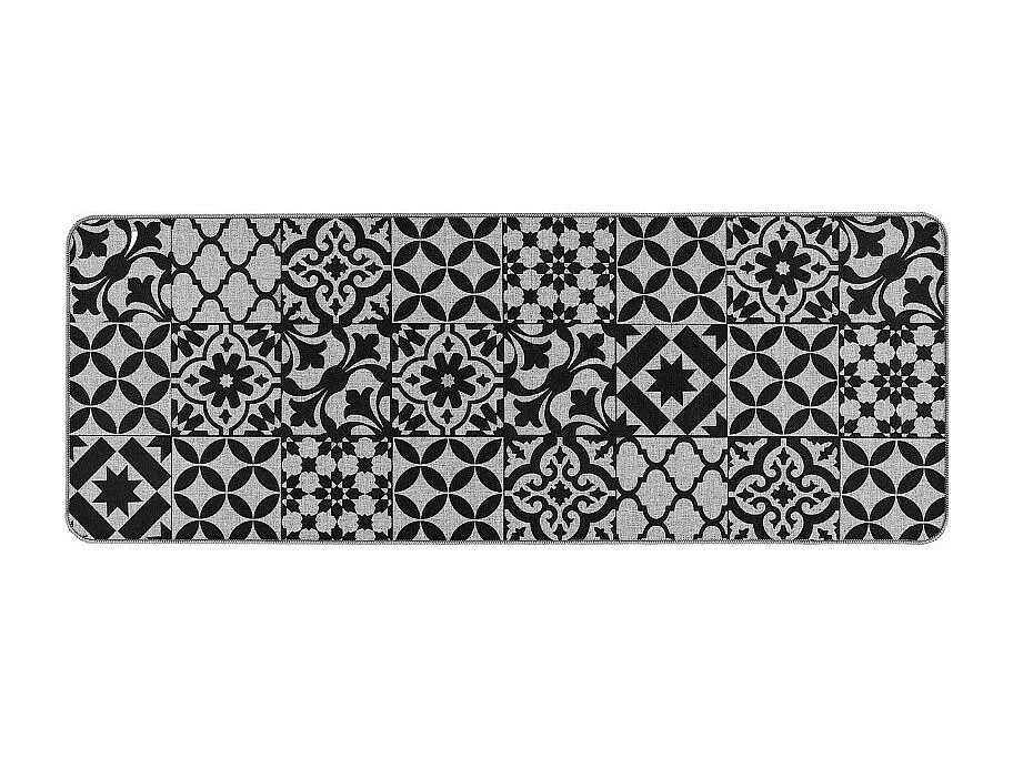 Tapis Tissé Imprimé "Bizancia" 45x120cm Gris