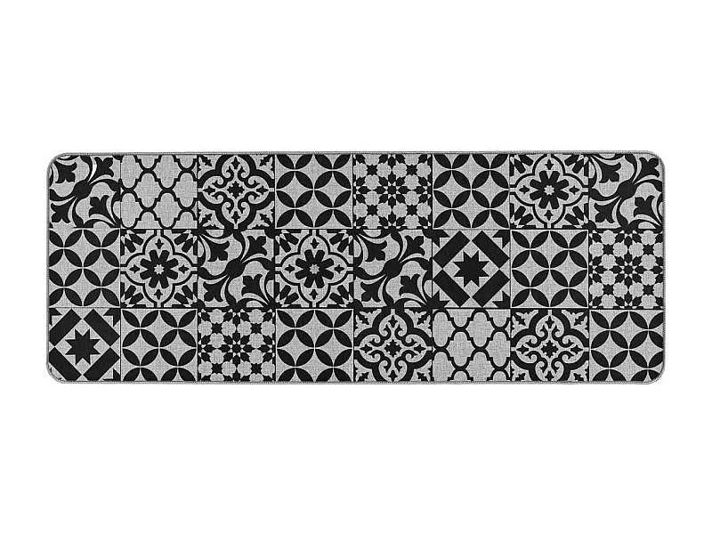 Tapis Tissé Imprimé "Bizancia" 45x120cm Gris