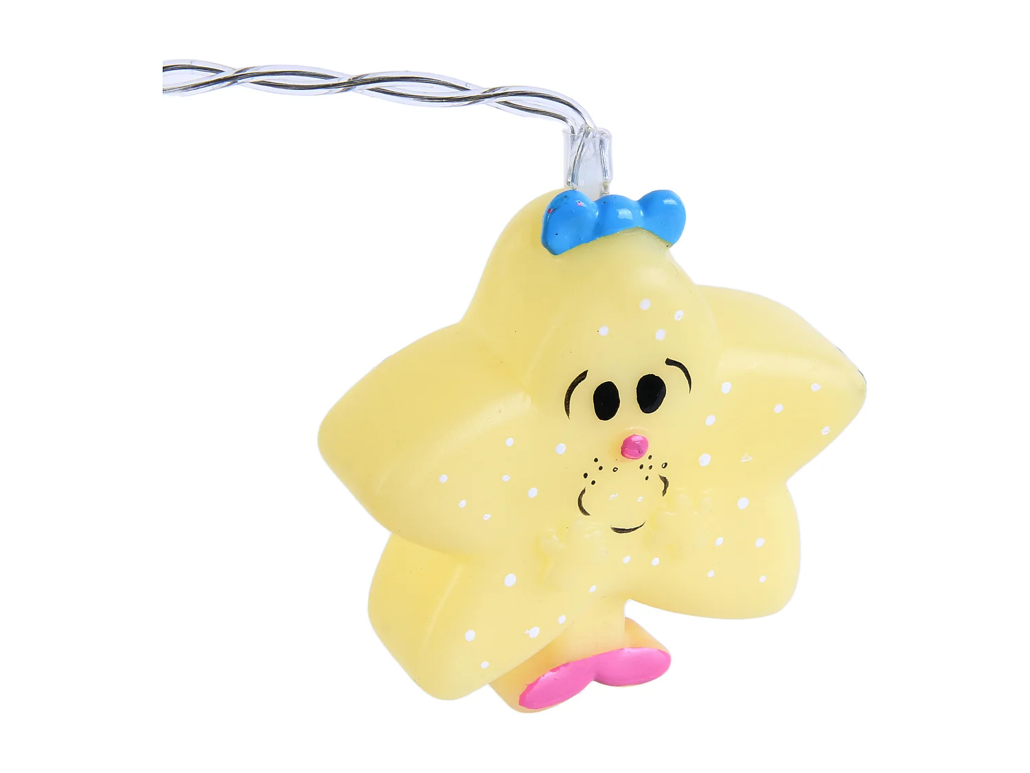 Guirlande 10 Led Etoile Mr Mme Jaune