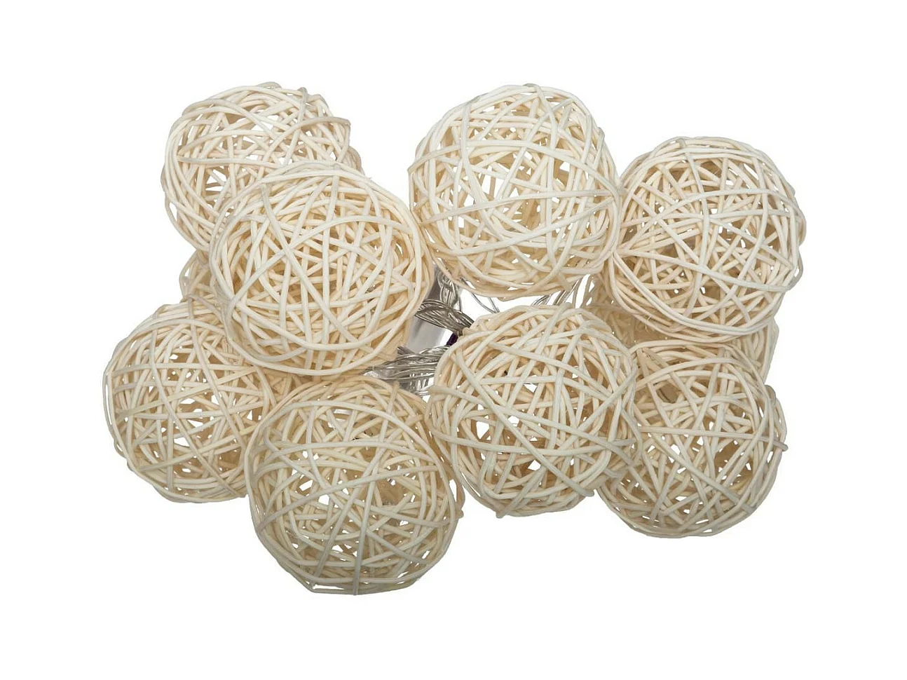 Guirlande Lumineuse Led "10 Boules" 165cm Ivoire