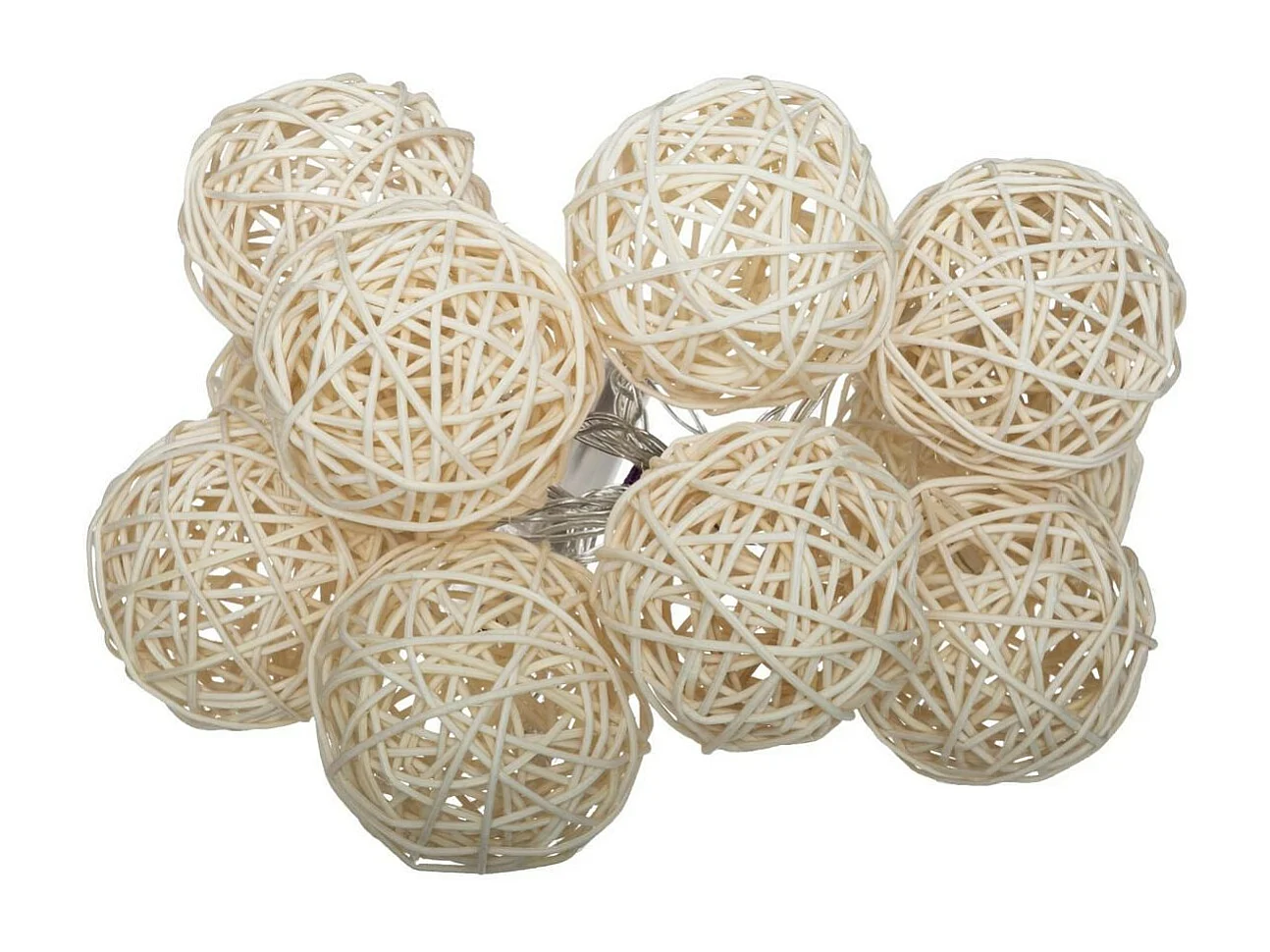 Guirlande Lumineuse Led "10 Boules" 165cm Ivoire