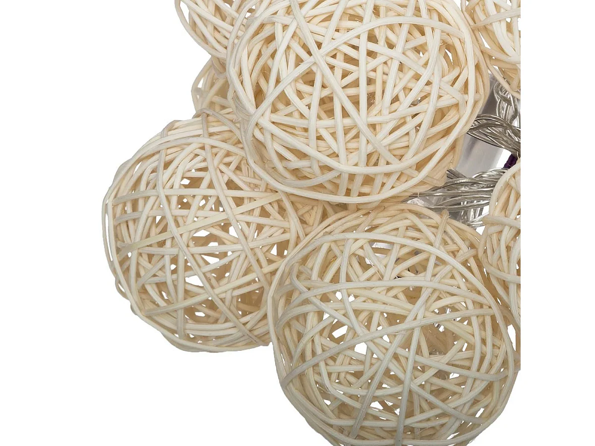 Guirlande Lumineuse Led "10 Boules" 165cm Ivoire