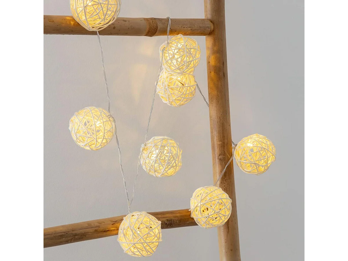 Guirlande Lumineuse Led "10 Boules" 165cm Ivoire