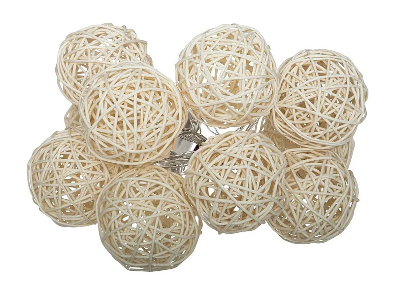 Guirlande Lumineuse Led "10 Boules" 165cm Ivoire