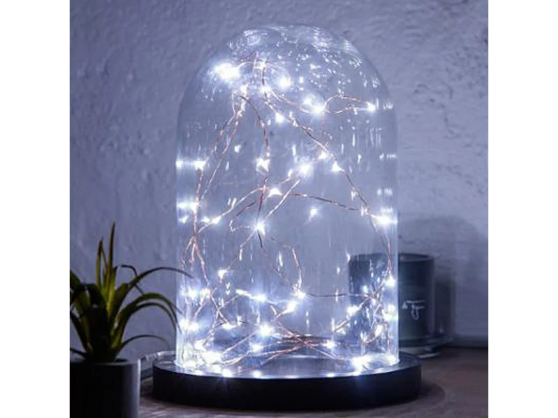 Guirlande Lumineuse "40 Led Blanc" 395cm Cuivre