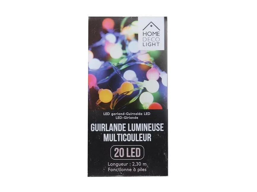 Guirlande Lumineuse à Led "20 Led" Multicolore