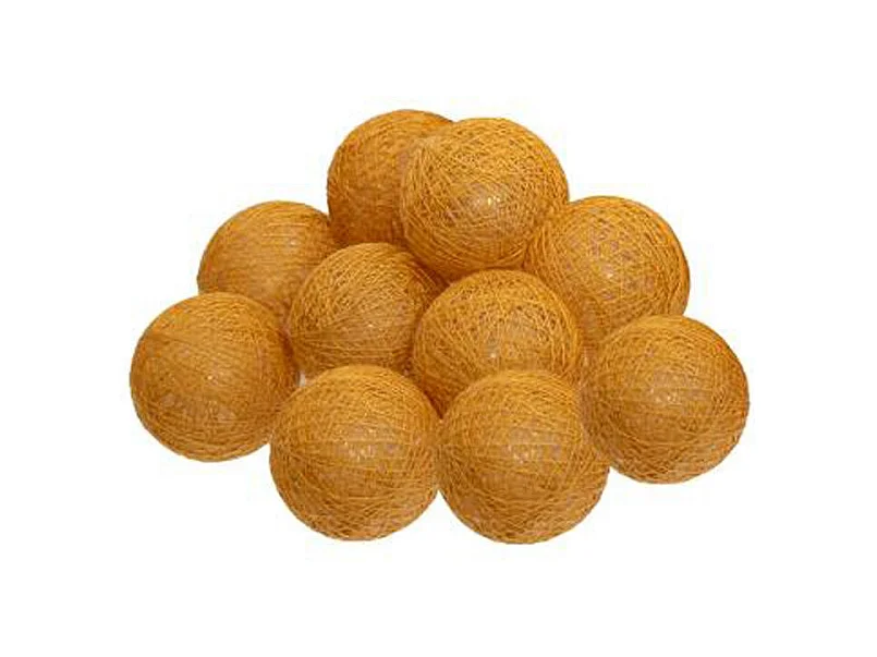 Guirlande Led "10 Boules" 165cm Jaune Moutarde