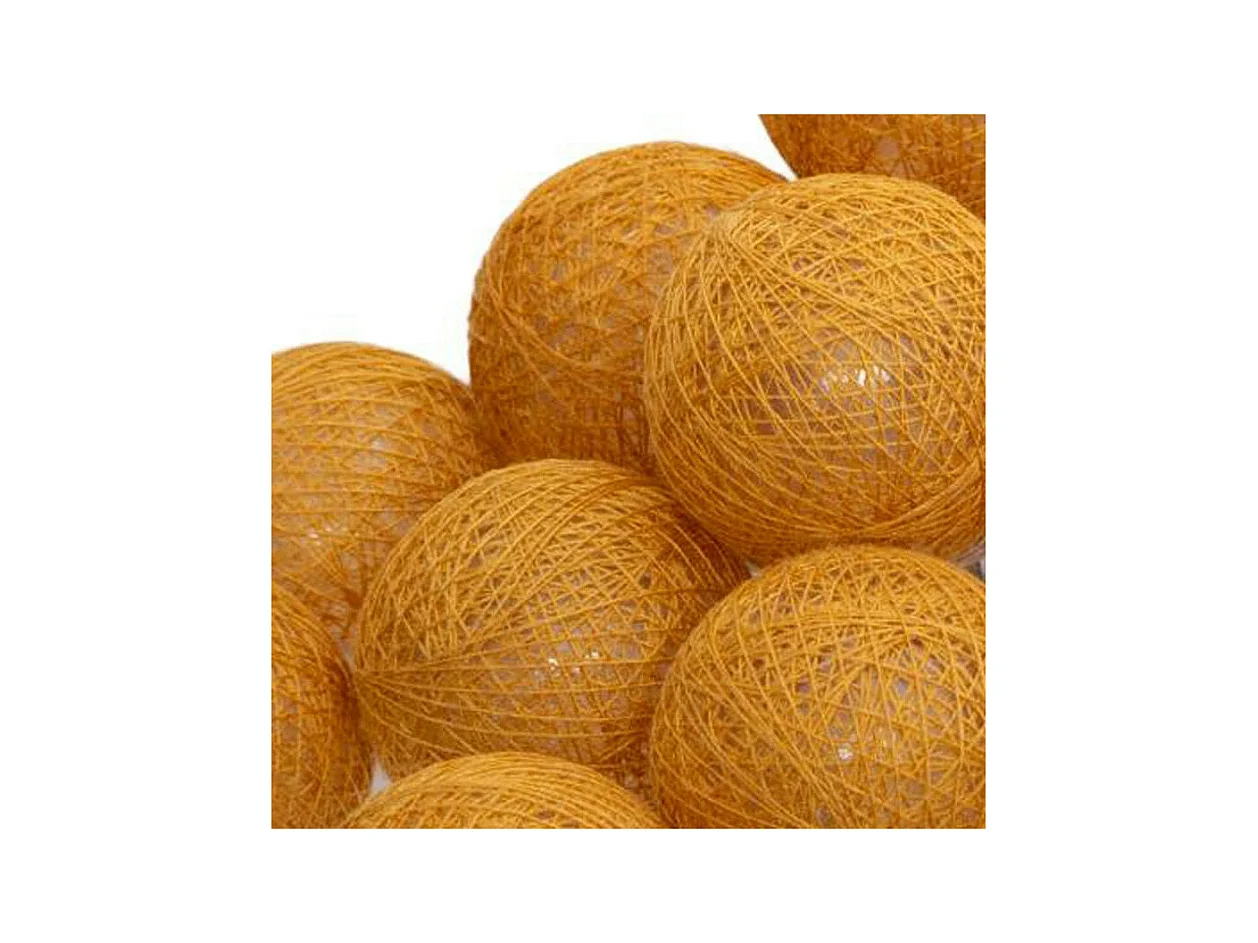 Guirlande Led "10 Boules" 165cm Jaune Moutarde