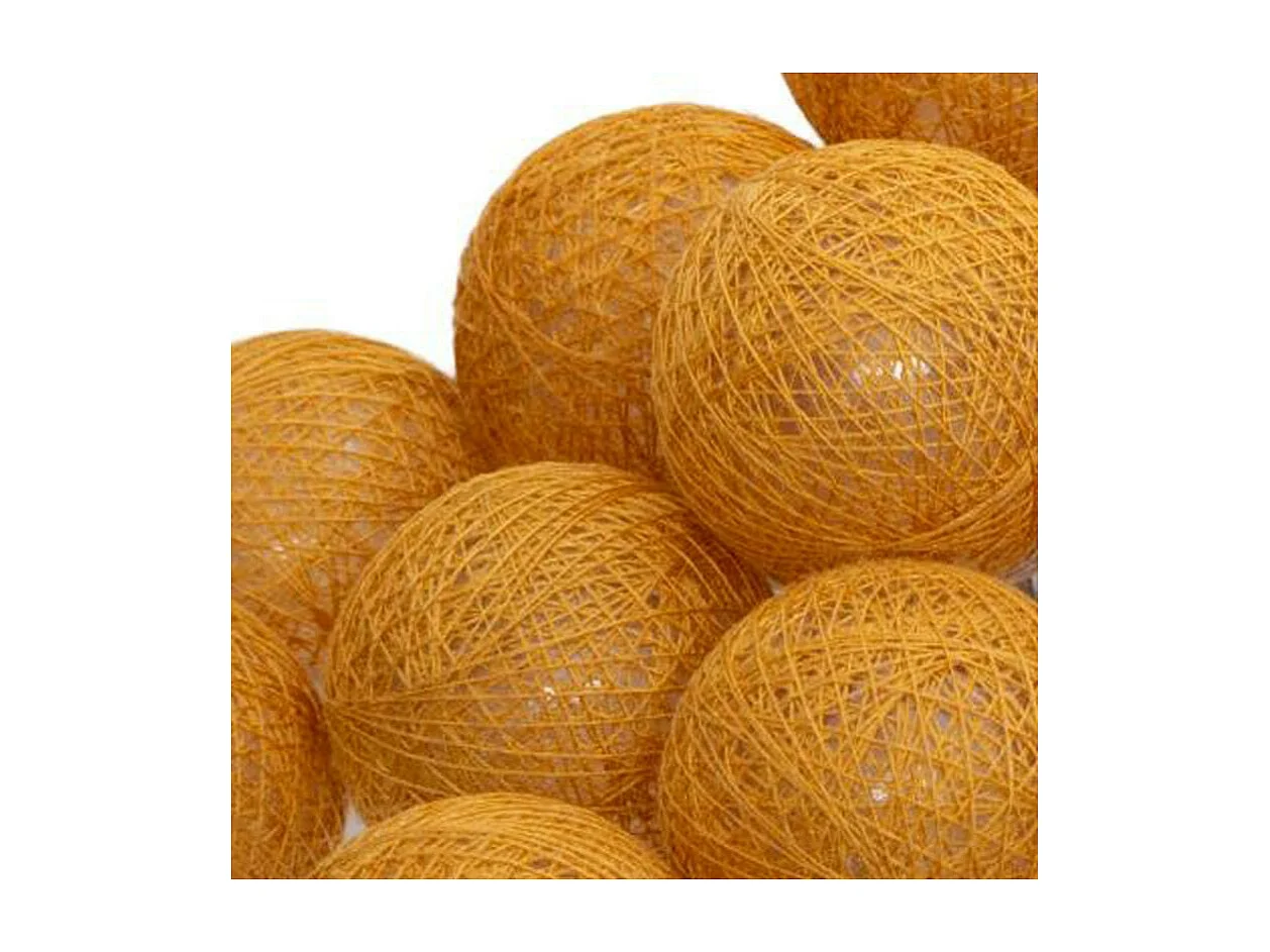 Guirlande Led "10 Boules" 165cm Jaune Moutarde