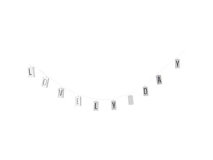 Guirlande Lumineuse 10 LED "Lettres" 120cm Noir & Blanc