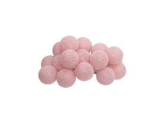 Guirlande Led "16 Mini Boules" 240cm Rose Clair
