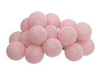 Guirlande Led "16 Mini Boules" 240cm Rose Clair