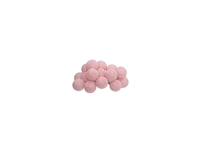 Guirlande Led "16 Mini Boules" 240cm Rose Clair