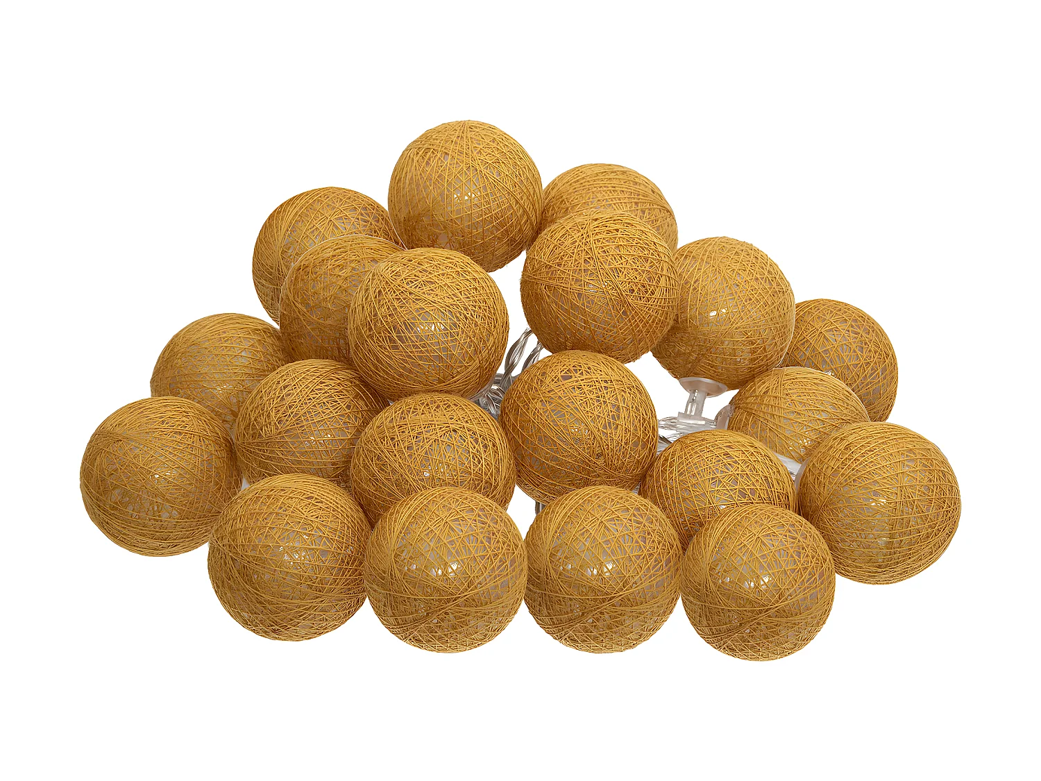 Guirlande Lumineuse à Led "20 Boules" Moutarde