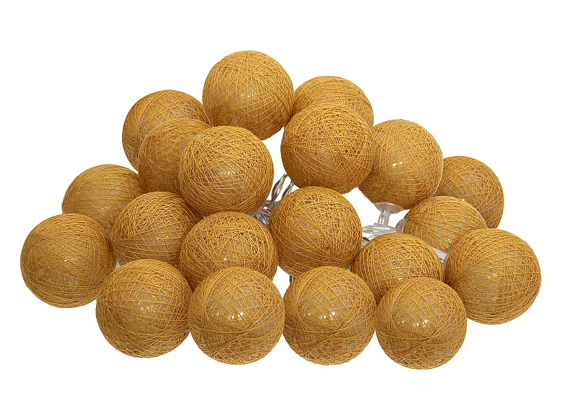 Guirlande Lumineuse à Led "20 Boules" Moutarde