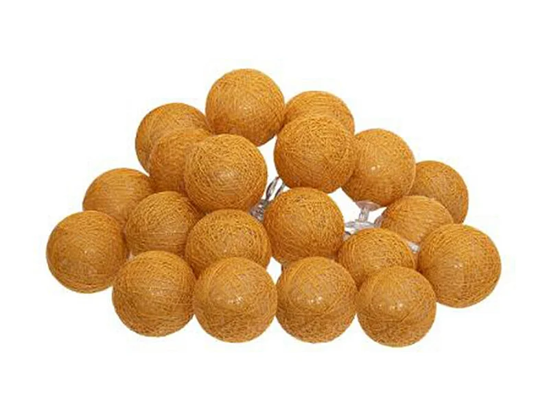 Guirlande Lumineuse à Led "20 Boules" Moutarde