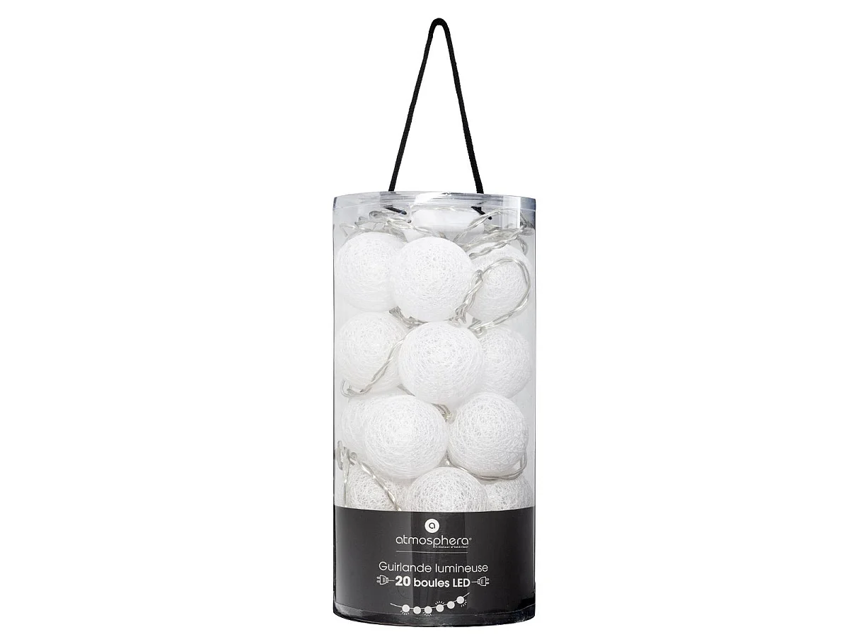 Guirlande Lumineuse à Led "20 Boules" Blanc