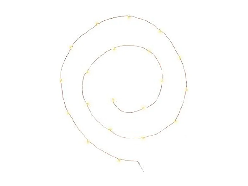 Guirlande Lumineuse "20 Led Blanc Chaud" 215cm Cuivre