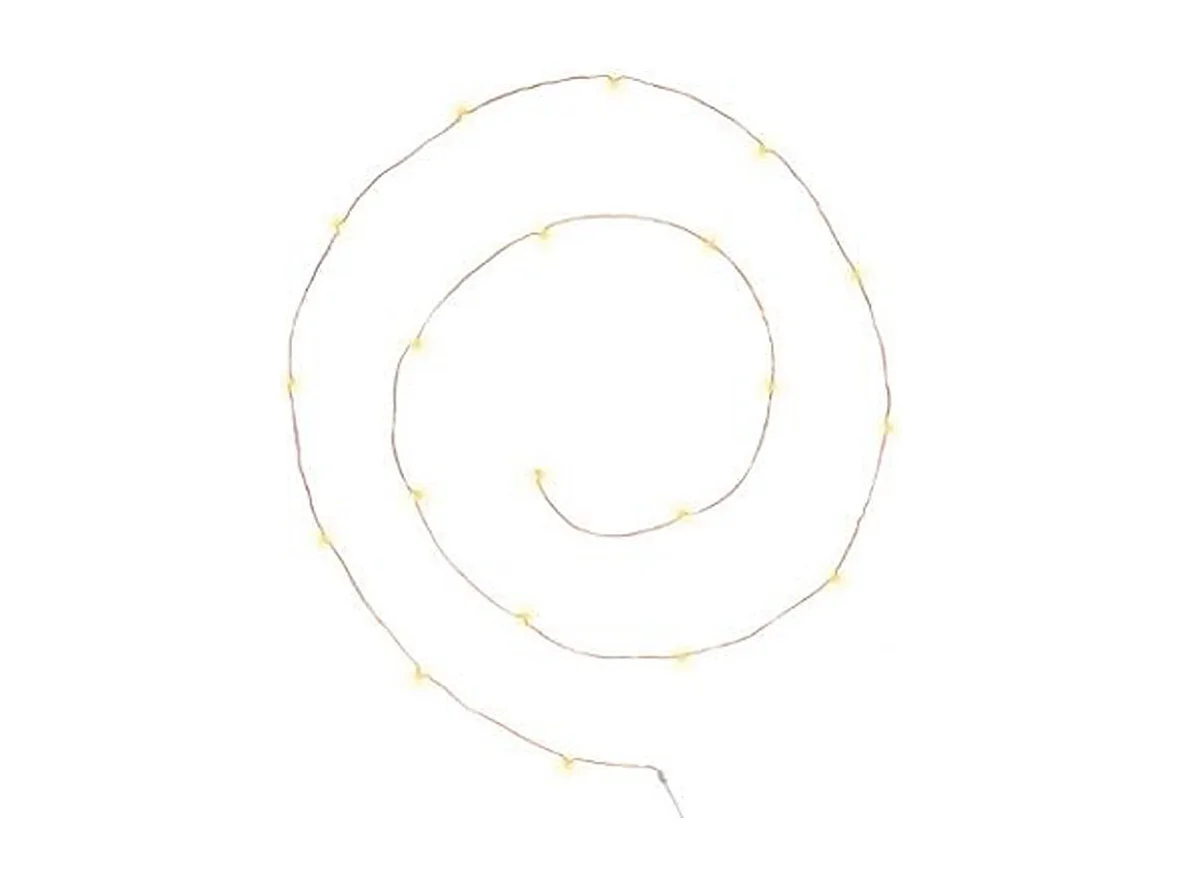 Guirlande Lumineuse "20 Led Blanc Chaud" 215cm Cuivre