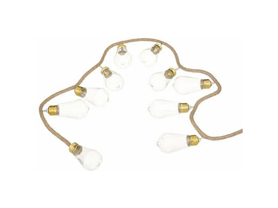 Guirlande Led 10 Ampoules "Loft" 165cm Transparent