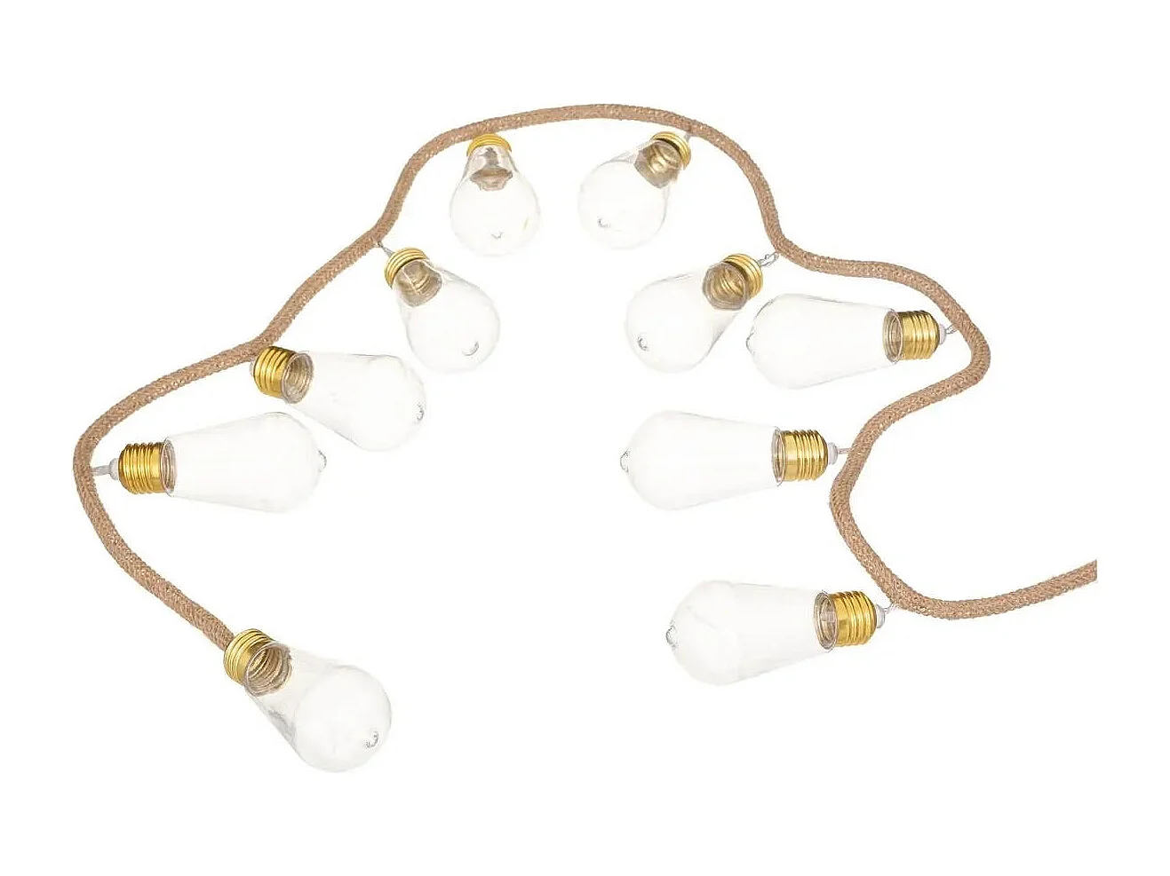 Guirlande Led 10 Ampoules "Loft" 165cm Transparent