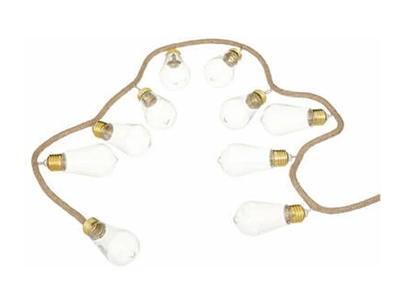 Guirlande Led 10 Ampoules "Loft" 165cm Transparent