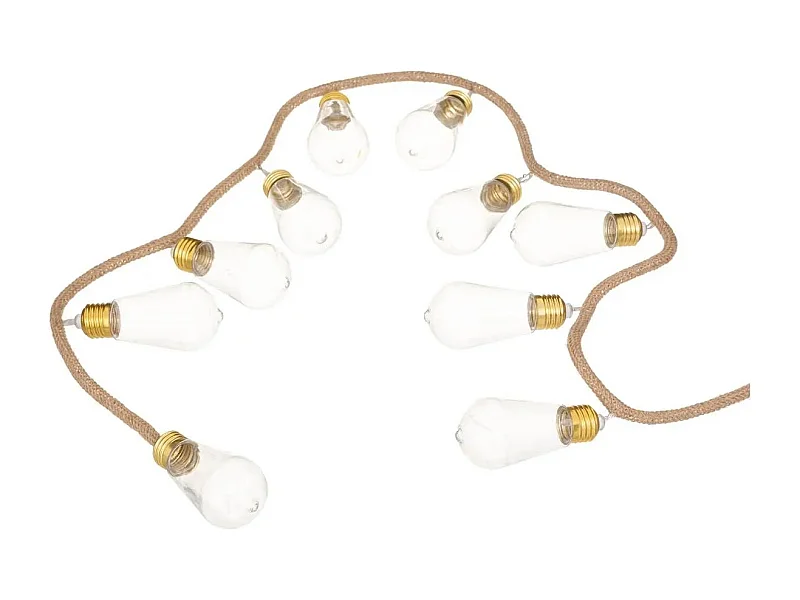 Guirlande Led 10 Ampoules "Loft" 165cm Transparent