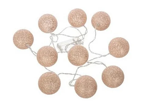 Guirlande LED Glitter "10 Boules" 164cm Rose