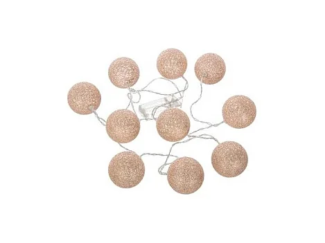 Guirlande LED Glitter "10 Boules" 164cm Rose