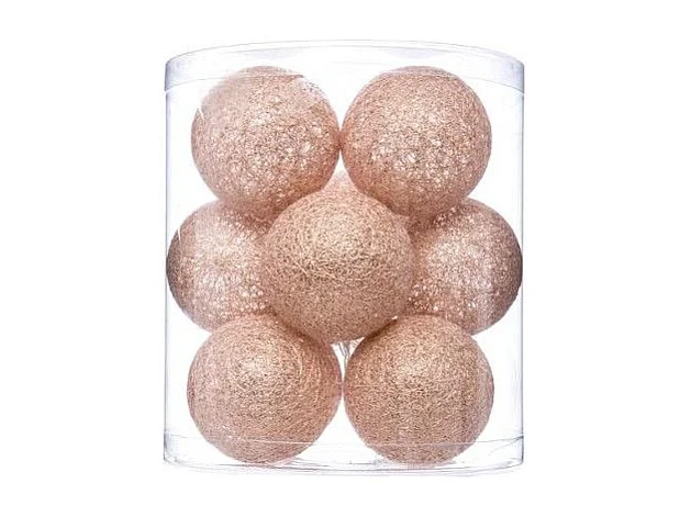 Guirlande LED Glitter "10 Boules" 164cm Rose