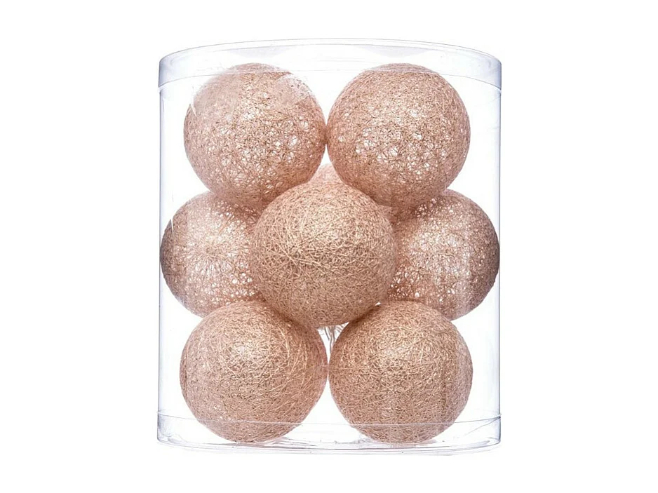 Guirlande LED Glitter "10 Boules" 164cm Rose