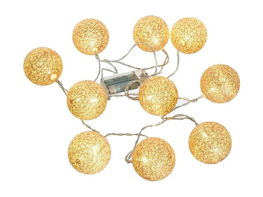 Guirlande LED Glitter "10 Boules" 164cm Rose