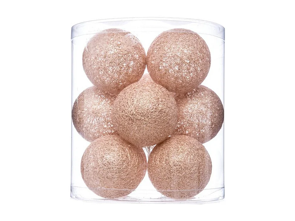 Guirlande LED Glitter "10 Boules" 164cm Rose