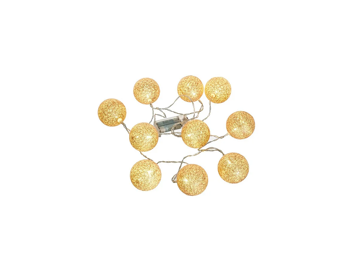 Guirlande LED Glitter "10 Boules" 164cm Rose