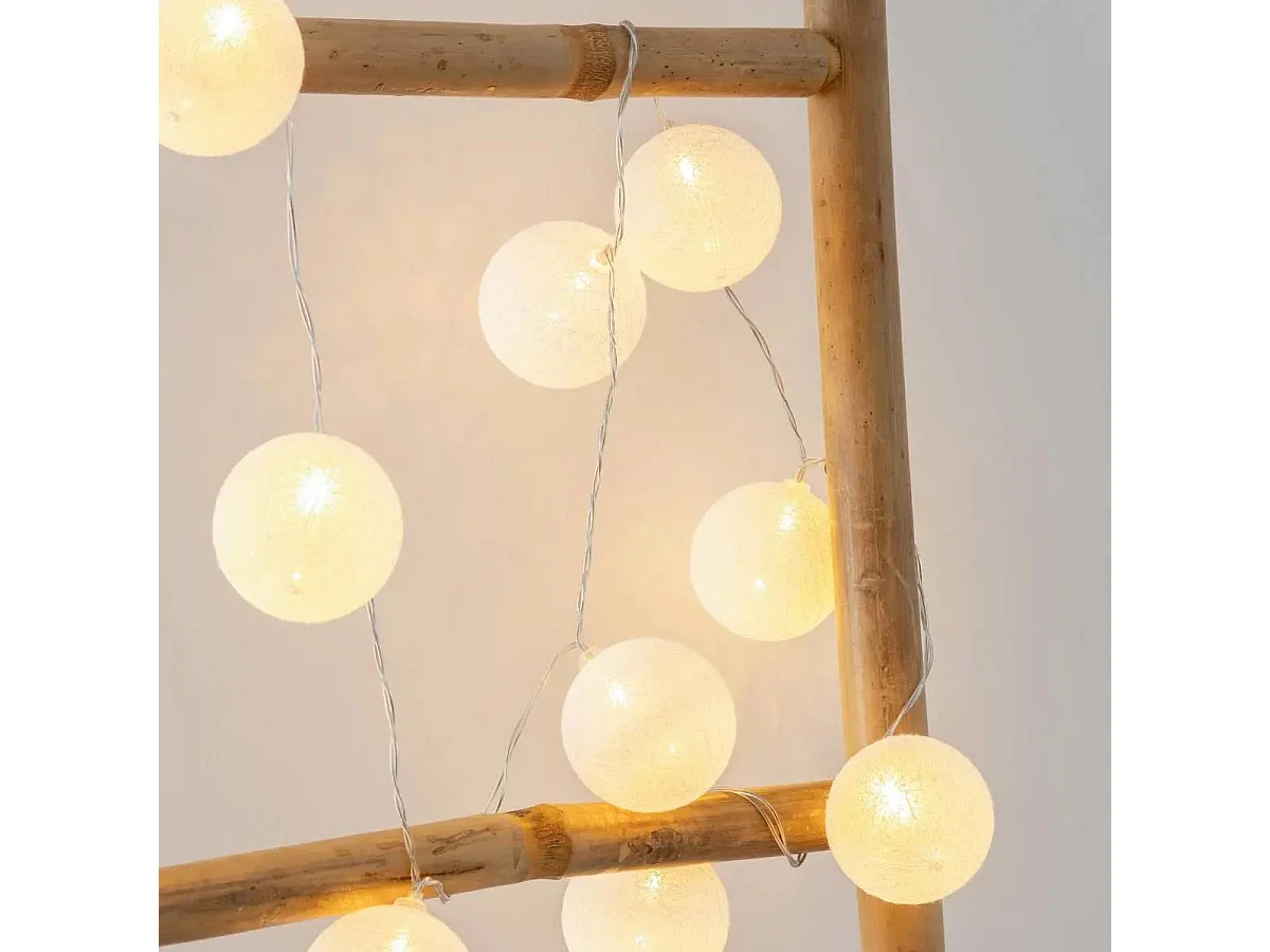 Guirlande Led "10 Boules" 165cm Blanc
