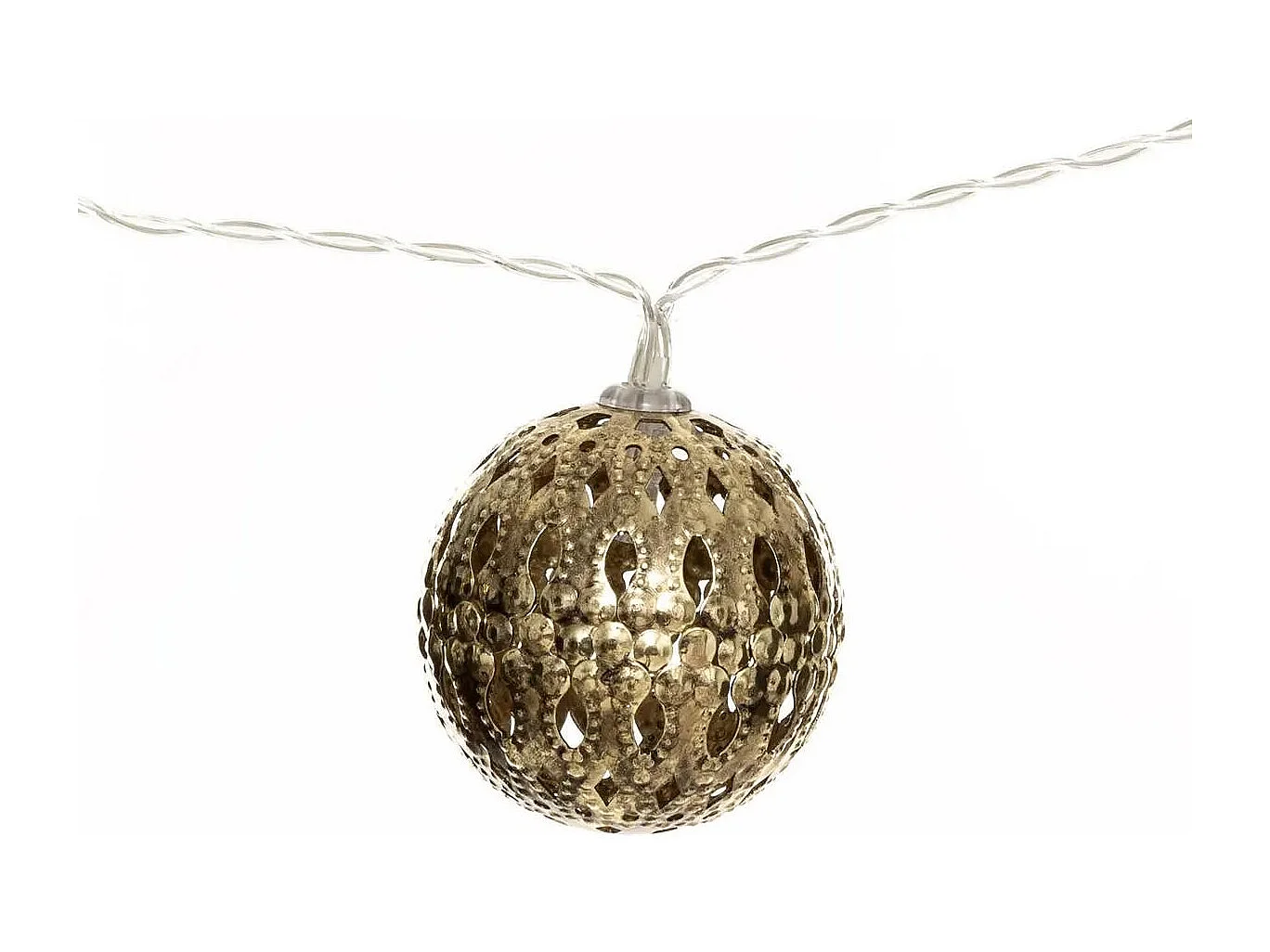 Guirlande Lumineuse Led "10 Boules" 165cm Or