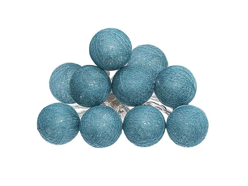 Guirlande Led "16 Mini Boules" 261cm Bleu Canard