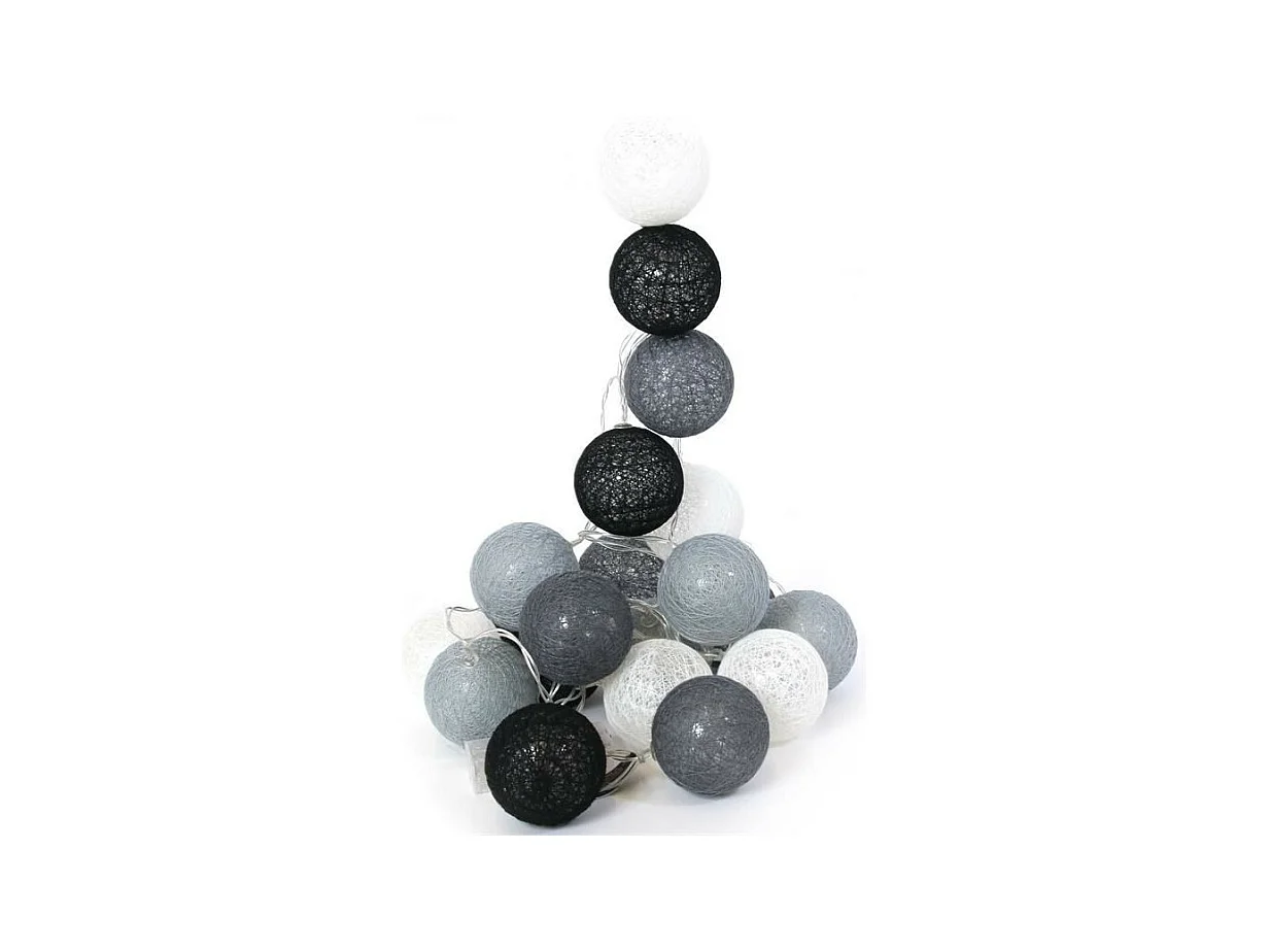 Guirlande Lumineuse à Led "10 Boules" 175cm Gris